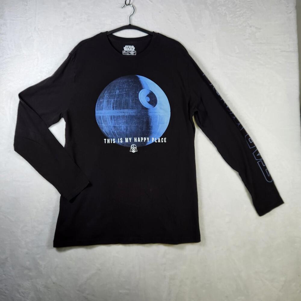 Star Wars Death Star Long Sleeve Tee XL – This Is My Happy Place Darth Vader